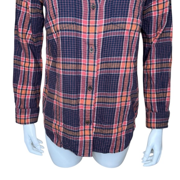 Madewell Flannel Classic Ex-Boyfriend Shirt S Edith Plaid Button - Picture 4 of 9